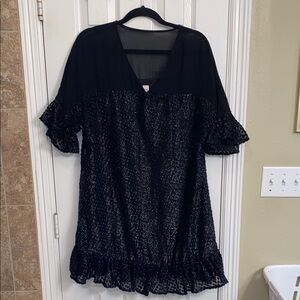 Chic Black Ruffle Dress